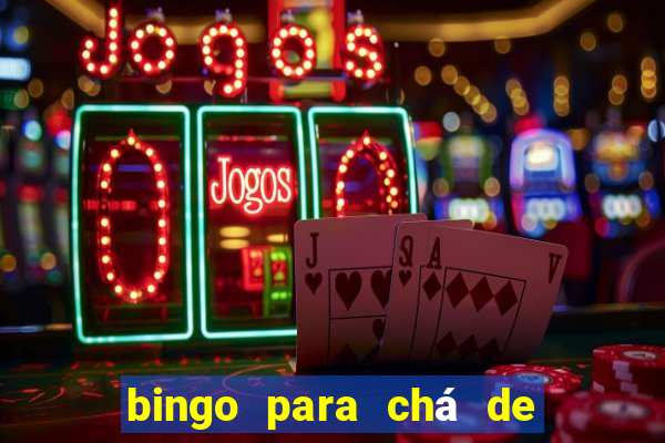 bingo para chá de bebê para imprimir grátis