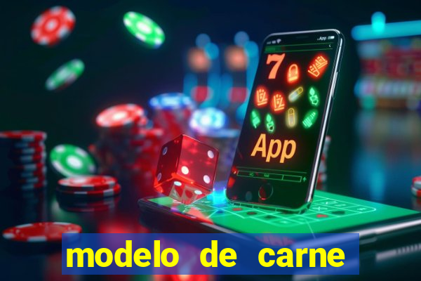 modelo de carne para pagamento