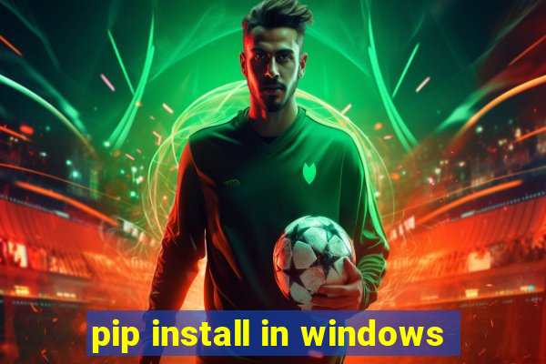pip install in windows