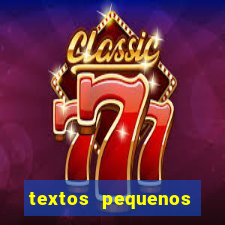 textos pequenos para alfabetizar